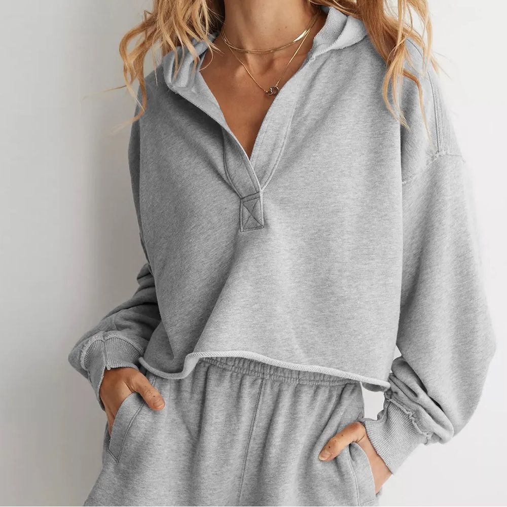 Aerie Light Gray Hoodie